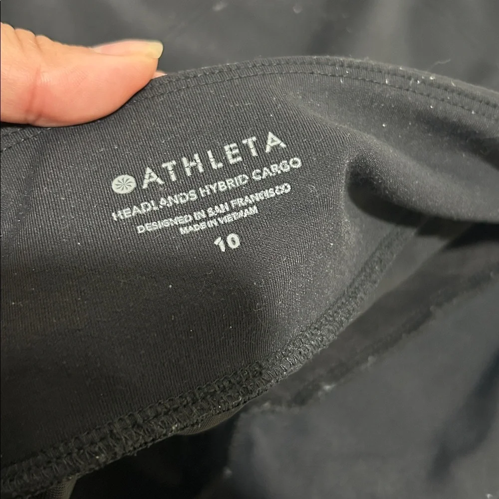 ATHLETA  WOMENS HEADLANDS HYBRID TREK JOGGER PANTS BLACK  SIZE 10 - Picture 4 of 8